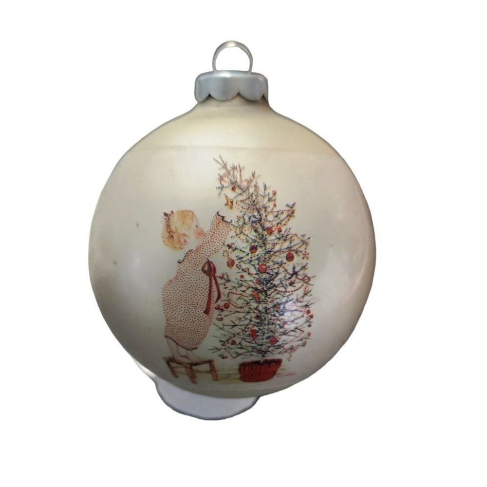 Vintage Holly Hobby Christmas Ball Ornament